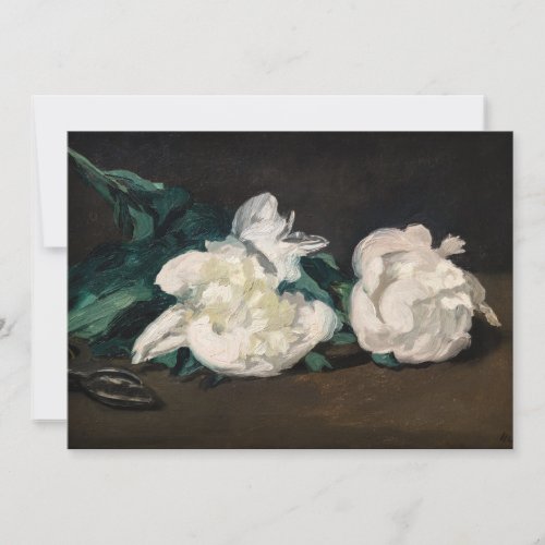 Edouard Manet _ Branch of White Peonies Secateurs Invitation