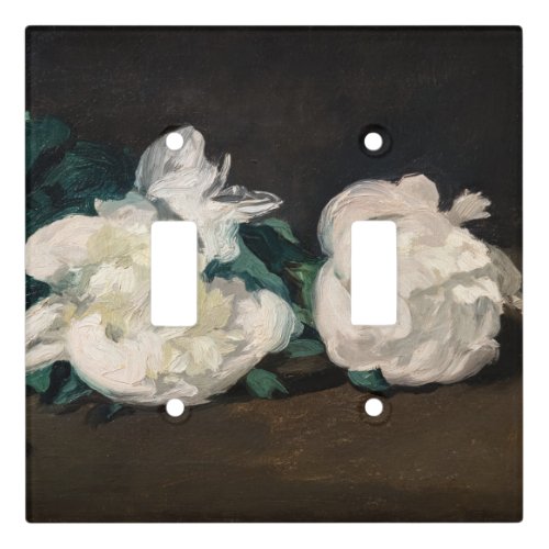 Edouard Manet _ Branch of White Peonies Secateurs Light Switch Cover