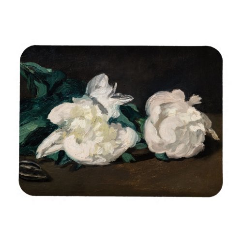 Edouard Manet _ Branch of White Peonies Secateurs Magnet