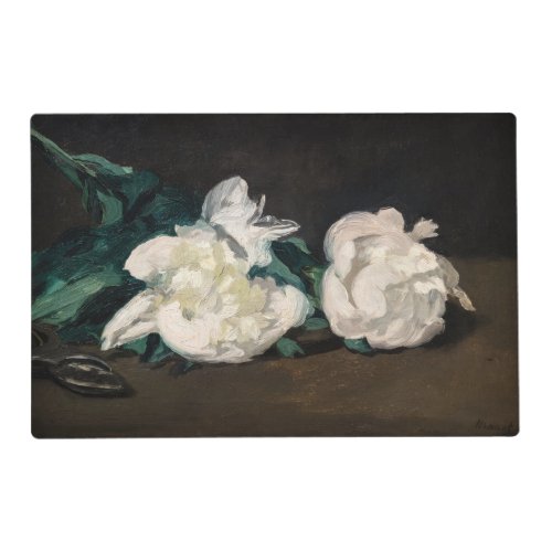 Edouard Manet _ Branch of White Peonies Secateurs Placemat