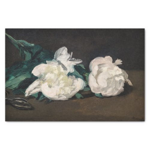 Edouard Manet _ Branch of White Peonies Secateurs Tissue Paper