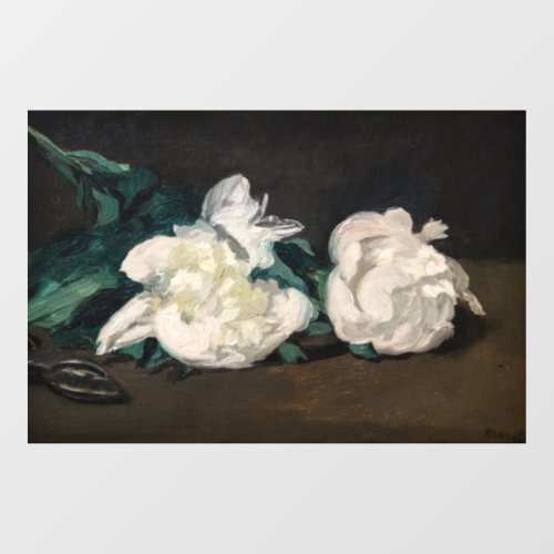 Edouard Manet _ Branch of White Peonies Secateurs Window Cling