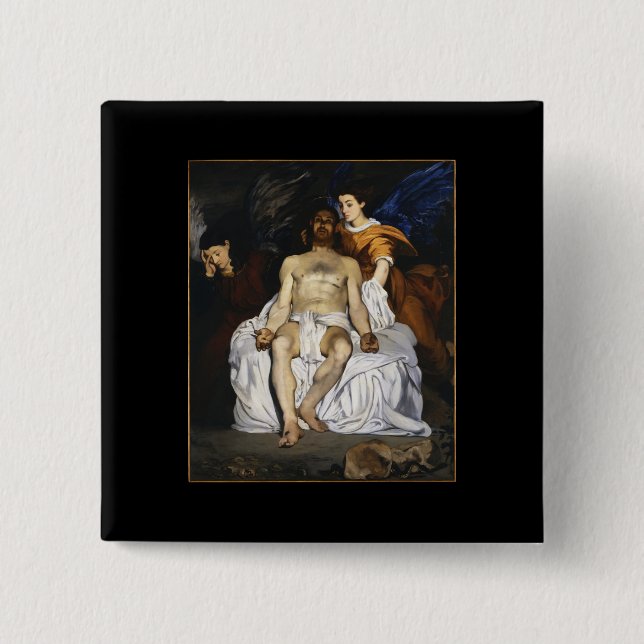 Edouard Manet - Dead Christ with Angels - 1864 Button (Front)