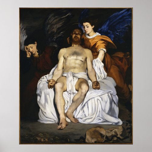 Edouard Manet _ Dead Christ with Angels _ 1864 Poster