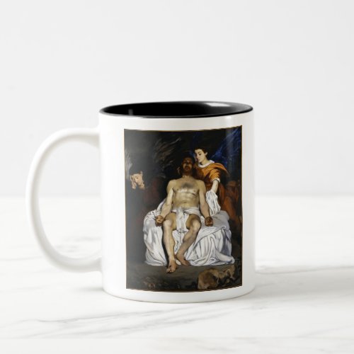 Edouard Manet _ Dead Christ with Angels _ 1864 Two_Tone Coffee Mug
