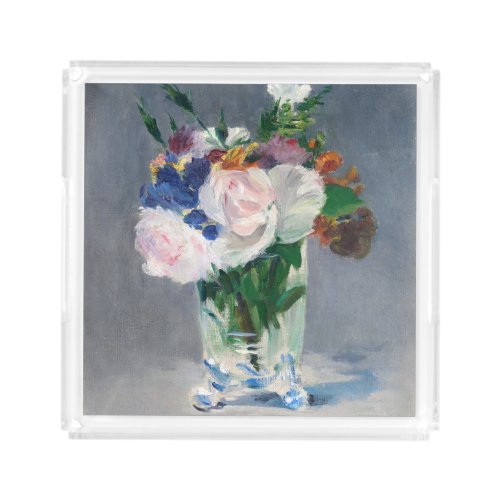 Edouard Manet _ Flowers in a Crystal Vase Acrylic Tray