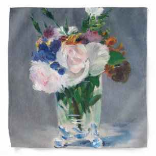 Edouard Manet - Flowers in a Crystal Vase Bandana
