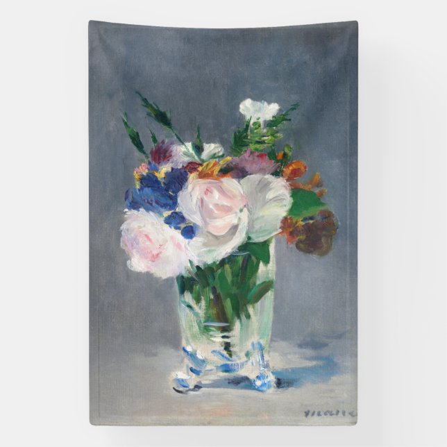 Edouard Manet - Flowers in a Crystal Vase Banner (Vertical)