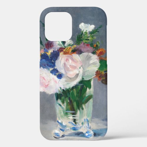 Edouard Manet _ Flowers in a Crystal Vase iPhone 12 Case