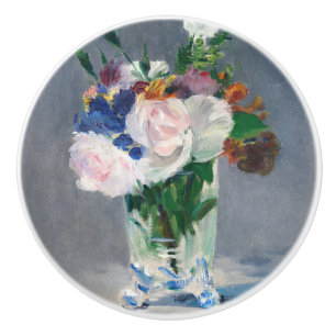 Edouard Manet - Flowers in a Crystal Vase Ceramic Knob