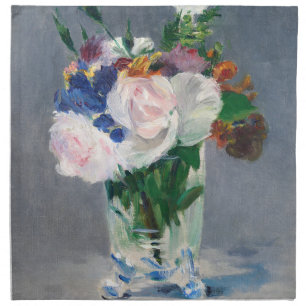 Edouard Manet - Flowers in a Crystal Vase Cloth Napkin