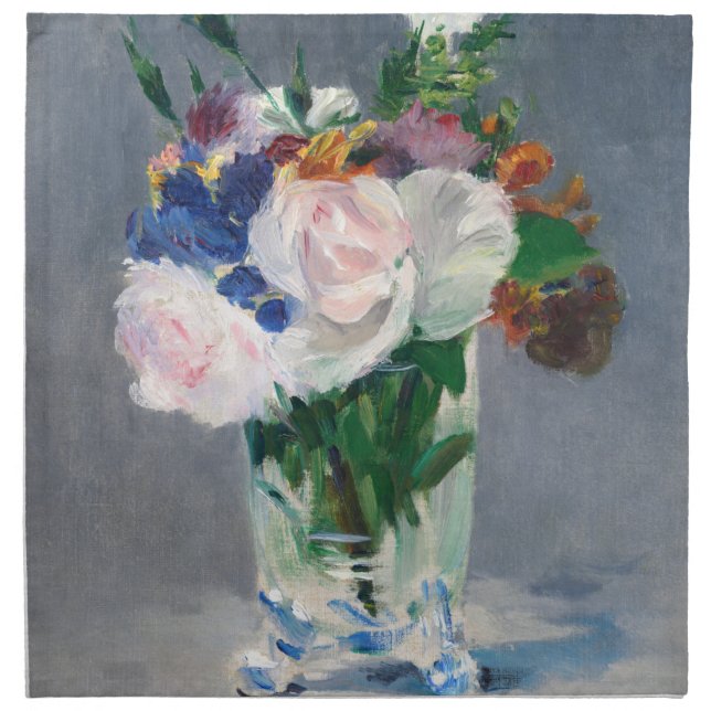 Edouard Manet - Flowers in a Crystal Vase Cloth Napkin (Front)