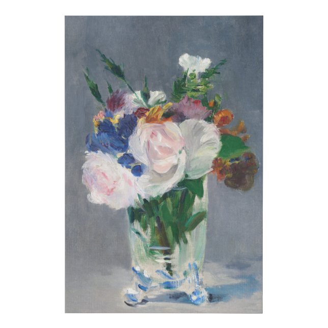 Edouard Manet - Flowers in a Crystal Vase Faux Canvas Print (Front)