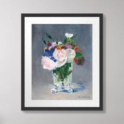 Edouard Manet _ Flowers in a Crystal Vase Framed Art