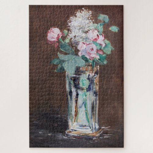 Edouard Manet _ Flowers in a Crystal Vase Jigsaw Puzzle