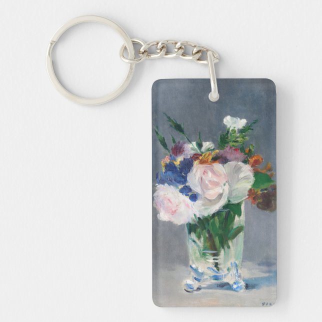 Edouard Manet - Flowers in a Crystal Vase Keychain (Front)