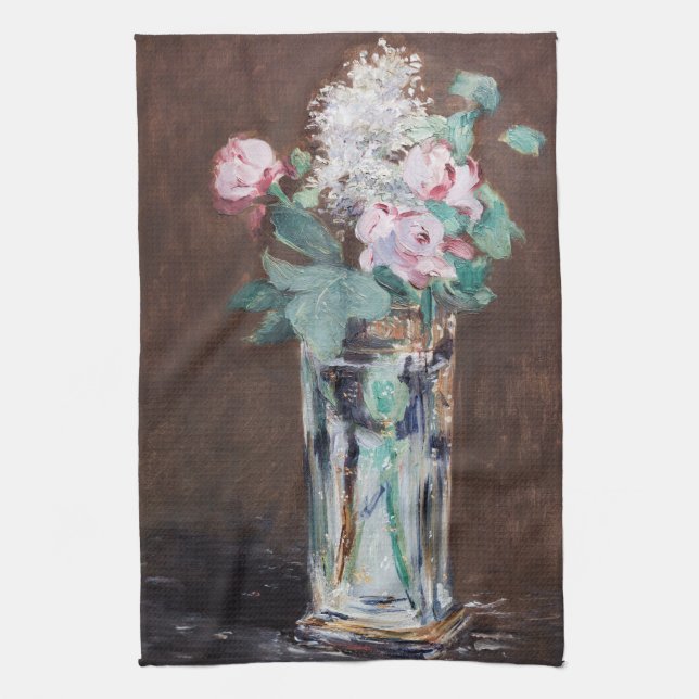 Edouard Manet - Flowers in a Crystal Vase Kitchen Towel (Vertical)