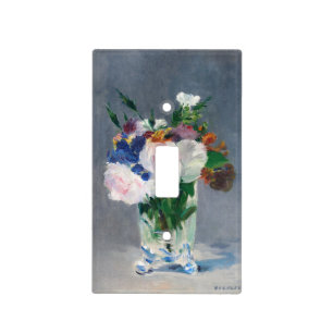 Edouard Manet - Flowers in a Crystal Vase Light Switch Cover