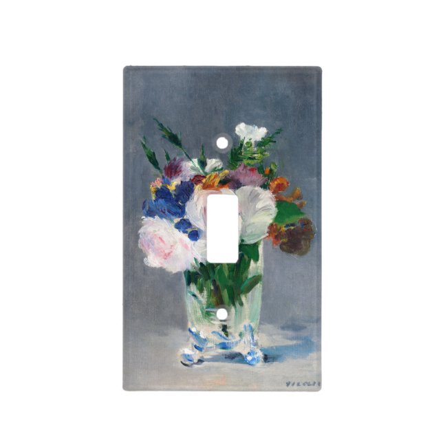 Edouard Manet - Flowers in a Crystal Vase Light Switch Cover (Front)