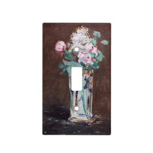 Edouard Manet _ Flowers in a Crystal Vase Light Switch Cover