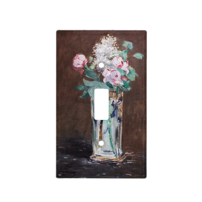 Edouard Manet - Flowers in a Crystal Vase Light Switch Cover (Front)