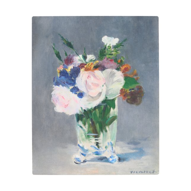 Edouard Manet - Flowers in a Crystal Vase Metal Print (Front)