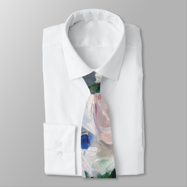 Edouard Manet - Flowers in a Crystal Vase Neck Tie (Tied)