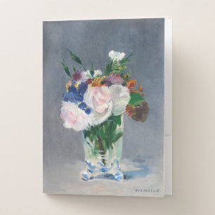 Edouard Manet - Flowers in a Crystal Vase Pocket Folder