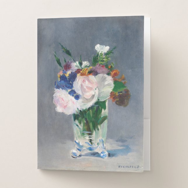 Edouard Manet - Flowers in a Crystal Vase Pocket Folder (Front)