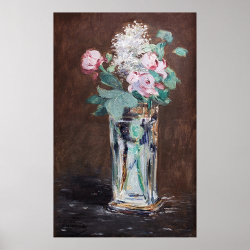 Edouard Manet _ Flowers in a Crystal Vase Poster