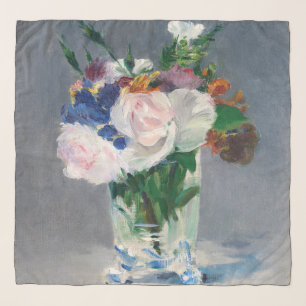 Edouard Manet - Flowers in a Crystal Vase Scarf