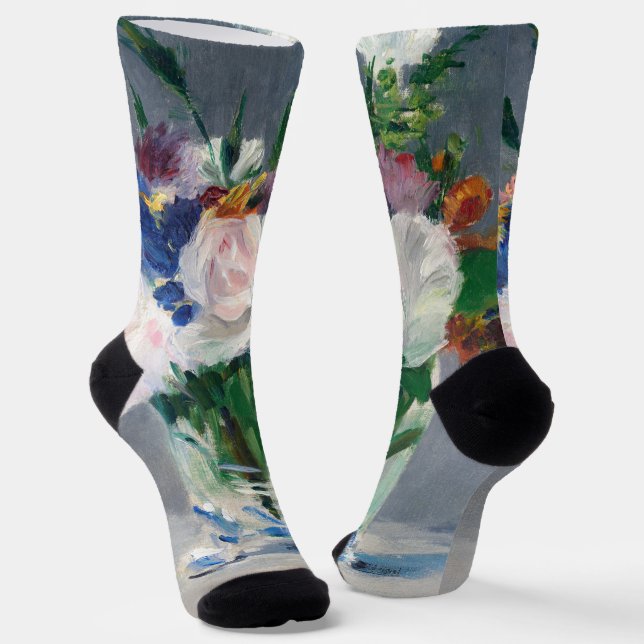 Edouard Manet - Flowers in a Crystal Vase Socks (Angled)