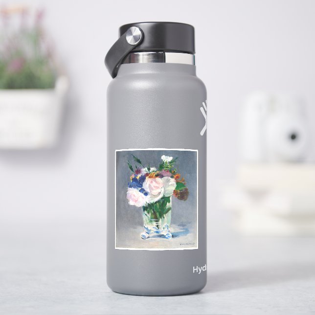 Edouard Manet - Flowers in a Crystal Vase Sticker (HydroFlask)