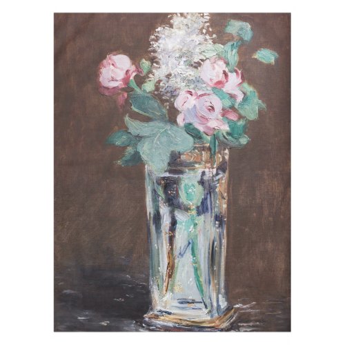 Edouard Manet _ Flowers in a Crystal Vase Tablecloth