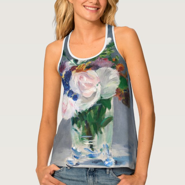 Edouard Manet - Flowers in a Crystal Vase Tank Top (Front)