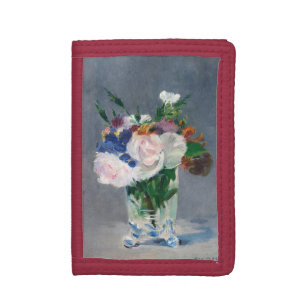 Edouard Manet - Flowers in a Crystal Vase Tri-fold Wallet
