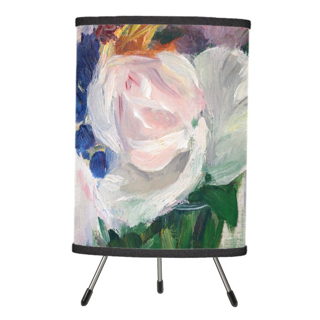 Edouard Manet - Flowers in a Crystal Vase Tripod Lamp (Front)