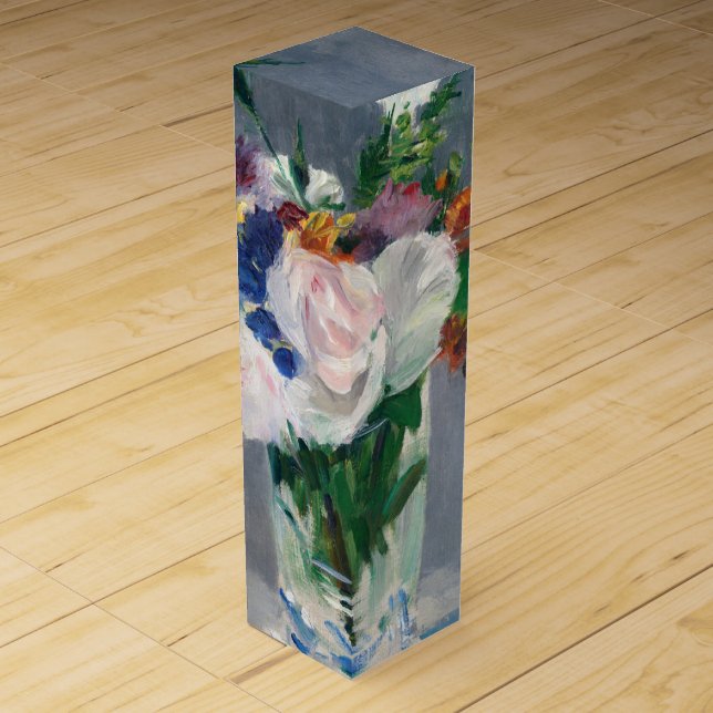 Edouard Manet - Flowers in a Crystal Vase Wine Box (Front)