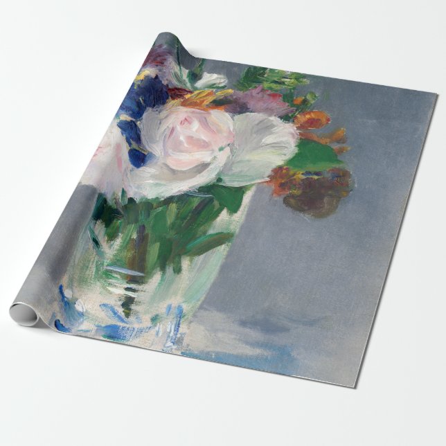 Edouard Manet - Flowers in a Crystal Vase Wrapping Paper (Unrolled)