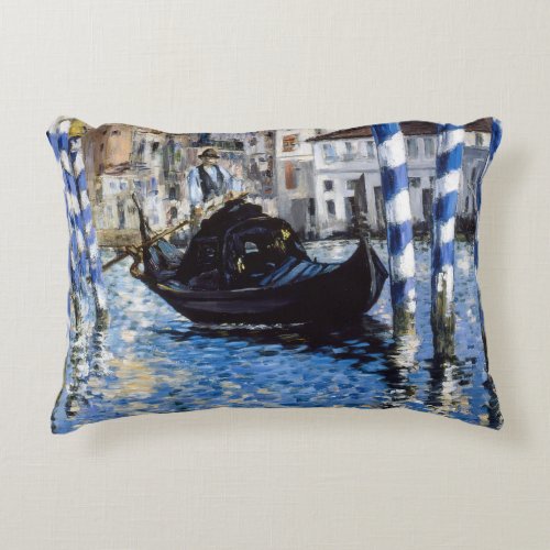 Edouard Manet _ Grand Canal Venice Accent Pillow