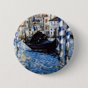 Edouard Manet - Grand Canal, Venice Button
