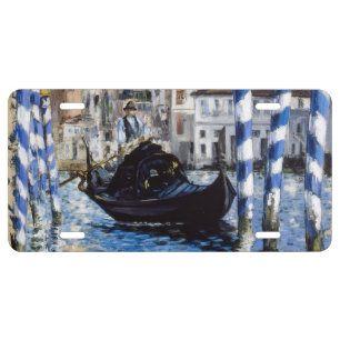 Edouard Manet - Grand Canal, Venice License Plate