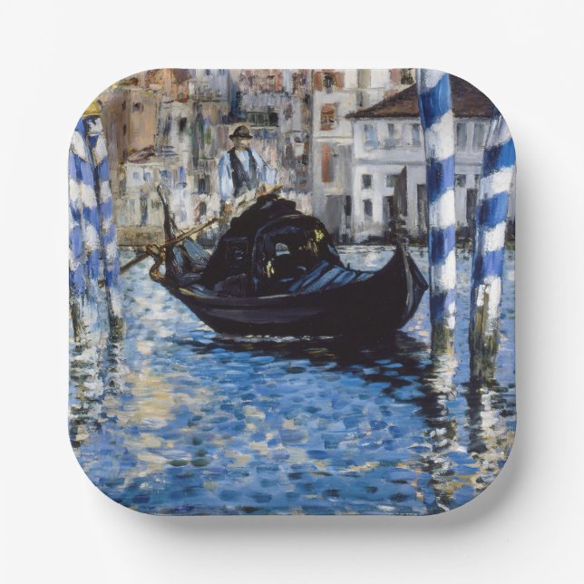 Edouard Manet - Grand Canal, Venice Paper Plates (Front)