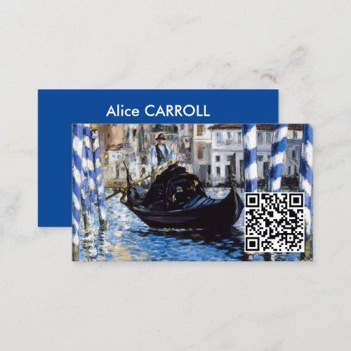 Edouard Manet _ Grand Canal Venice _ QR Code Business Card