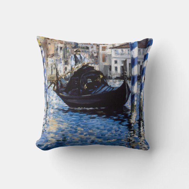 Edouard Manet - Grand Canal, Venice Throw Pillow (Front)