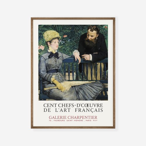 Edouard Manet In the Conservatory Art Exhibition Poster