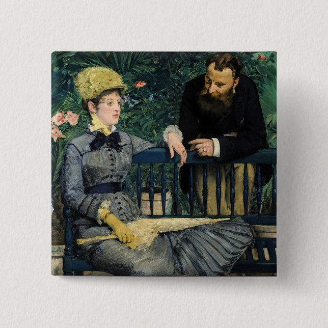 Edouard Manet - In the Conservatory Button (Front)
