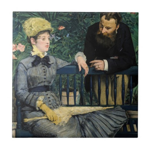 Edouard Manet _ In the Conservatory Ceramic Tile