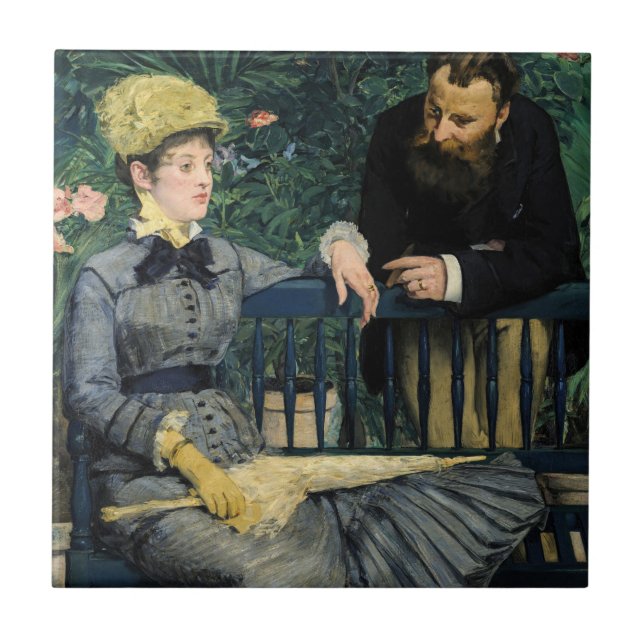 Edouard Manet - In the Conservatory Ceramic Tile (Front)