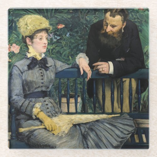 Edouard Manet _ In the Conservatory Glass Coaster